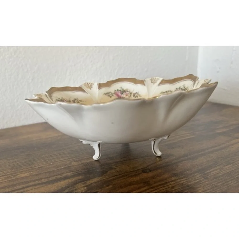Antique RS Prussia Germany‎ Floral Decorative Footed 7